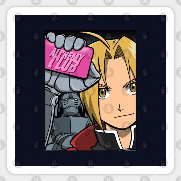 Cool Alchemist Fight Anime Club Parody Mashup Sticker by BoggsNicolas